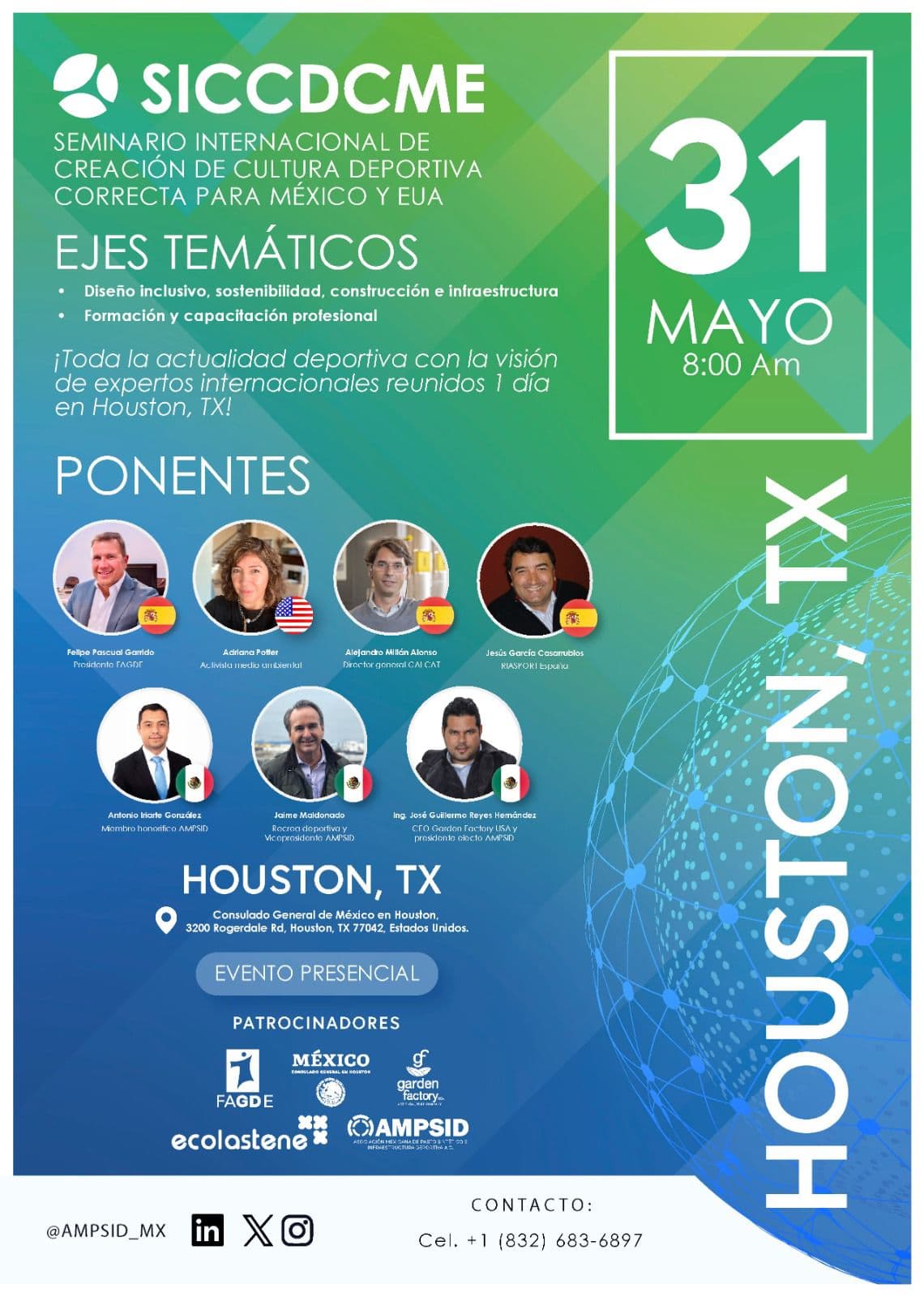 Conferencias para la Asociación Mexicana de Pasto Sintético e Infraestructura Deportiva